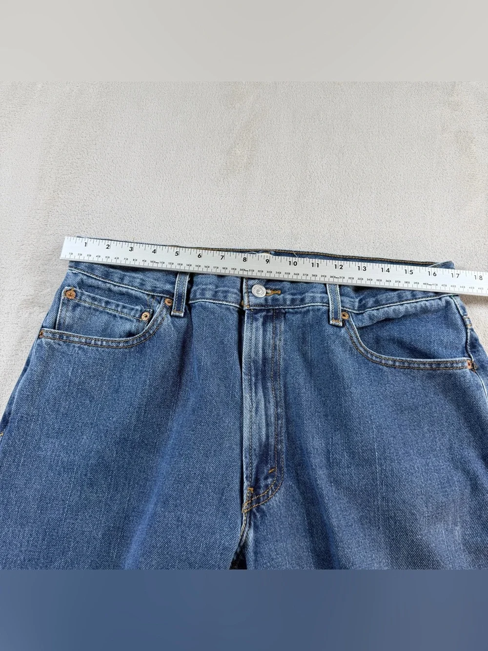 Levi's 505 Regular Fit Jeans Mens W36‎ L34 Blue Denim Straight Leg Zipper Fly